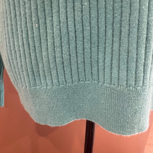 Talbots Women's Turquoise Ribbed Knit Turtleneck Soft Sweater, Size Large - Picture 8 of 11